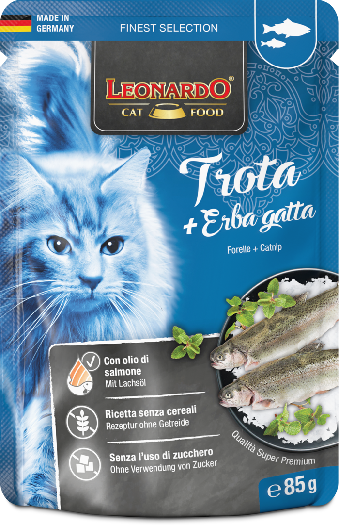LEONARDO busta Trota+Catnip gr 85