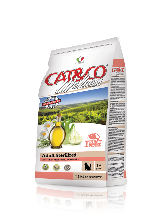 CAT&CO Wellness ADULT STERILIZED Pesce e Riso Gr 400