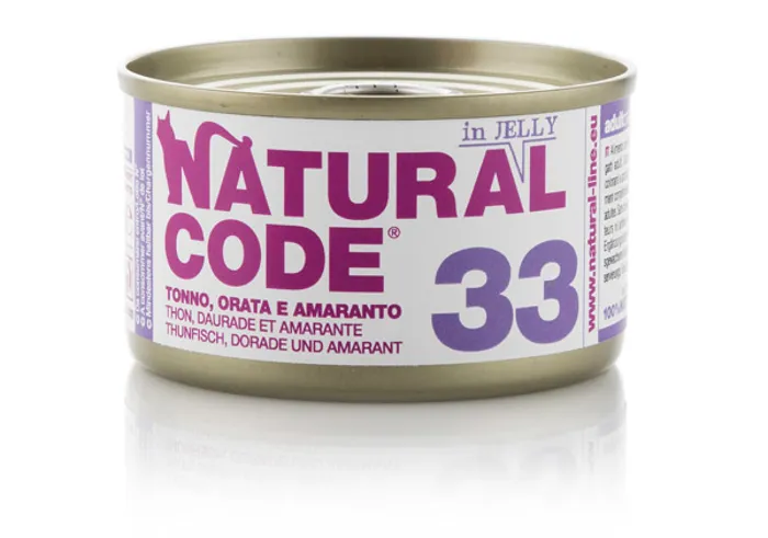 NATURAL CODE 33 Jelly Tonno Amaranto Orata Gr 85